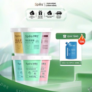 Dầu gội tẩy tế bào chết SPES tinh chất muối biển sạch gàu da đầu dưỡng ẩm kiềm dầu và phồng tóc 280g