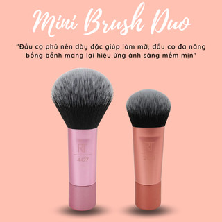 Bộ 2 cọ RT REAL TECHNIQUES mini expert face multitask foundation blush cheek