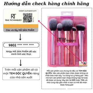 Bộ Cọ 5 Cây Cho Mặt RT REAL TECHNIQUES Face Essentials