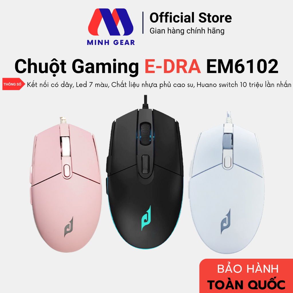 Chuột Gaming E-DRA EM6102 - Hàng Chính Hãng