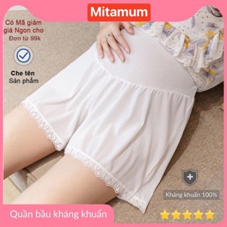 Quần đùi bầu mặc trong váy chất Lụa Băng, quần bầu mặc váy bigsize 90kg, quần lót bầu mặc váy giá rẻ