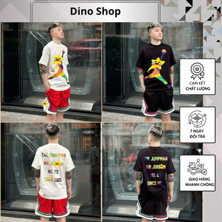  Bộ Cộc Nam Jo Đan In Họa Tiết Màu Sắc Cực Đẹp - Bộ Hè Nam Jo Đan Quần Lưới Siêu Mát 