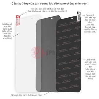 Dán chống nhìn trộm Asus ROG Phone 5 - Dán cường lực dẻo nano 9H+