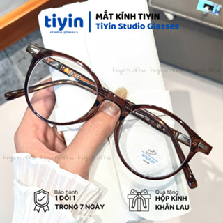 Gọng kính nam nữ mắt kính tròn nhựa dẻo dễ đeo màu sắc thời trang 8008 - tiyin.stu