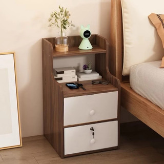 Tab Gỗ Đầu Giường Khung Gỗ 2 Tầng Có Ổ Khóa