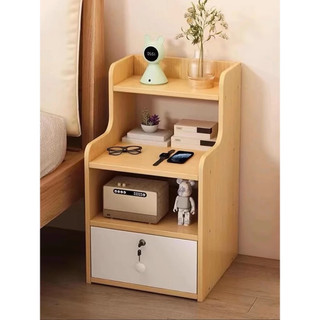 Tab Gỗ Đầu Giường Khung Gỗ 2 Tầng Có Ổ Khóa