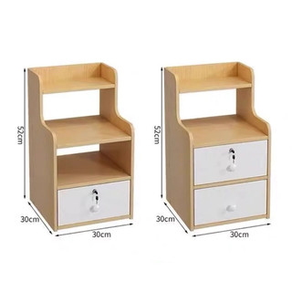 Tab Gỗ Đầu Giường Khung Gỗ 2 Tầng Có Ổ Khóa