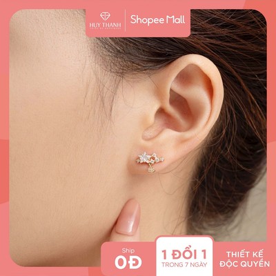 Bông Tai Vàng Tây 14k BTPTB344 Huy Thanh Jewelry