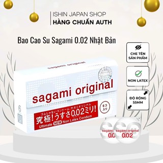 (Chuẩn auth 6c/hộp) Bao cao su Sagami original 0.02 nhật bản - Siêu mỏng Hộp 6 chiếc ( Bao cao su Sagami 002 )