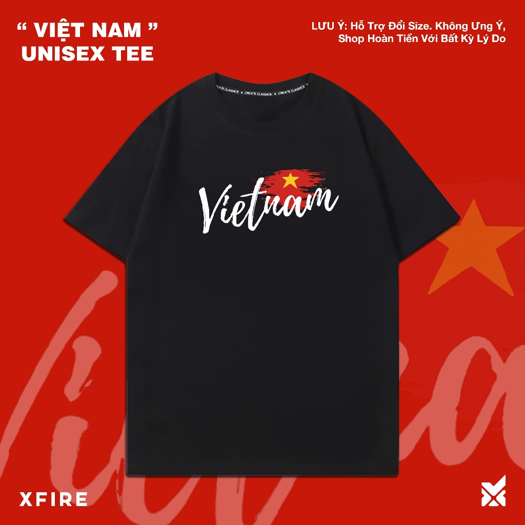 Áo Thun Việt Nam - Việt Nam cờ ATT18023503 - 100% Cotton, Nhiều Màu