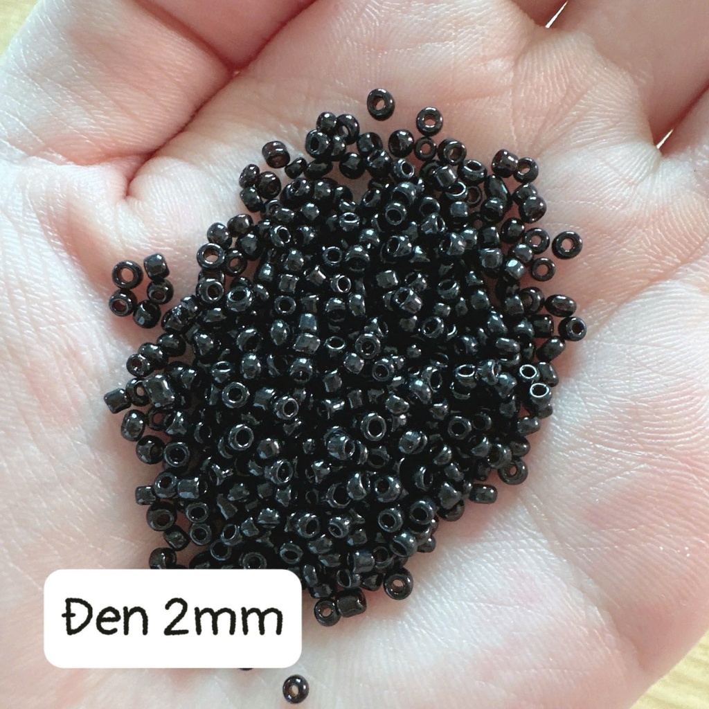 Xả kho Cườm nhựa 2mm gói 450g làm handmade trang sức