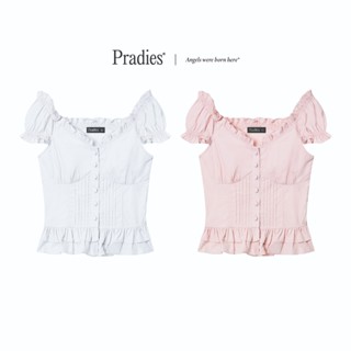  Áo Sơ Mi Kiểu Nhún Bèo PRADIES - De La Rosa 