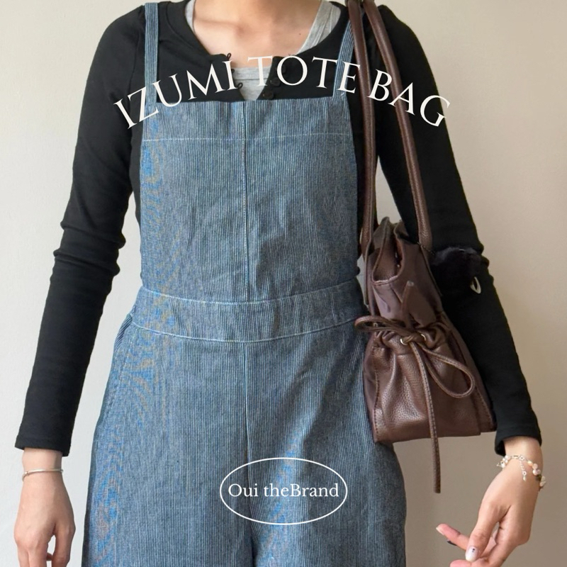 [ Tặng 𝗖𝗵𝗮𝗿𝗺 ] Izumi いずみ Tote Bag - Túi Tote Dù Phối Ngăn Nhún IZUMI ( Ouithebrand ) | BigBuy360 - bigbuy360.vn