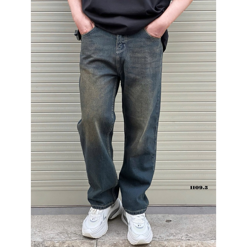 QUẦN JEAN ỐNG RỘNG/ QUẦN JEAN NAM BASIC/j45/ 1109.5