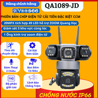 CAMERA YOOSEE Wifi Ngoài Trời 4 MẮT 3 MÀN HÌNH RIÊNG BIỆT 20MPX NGOÀI TRỜI CHỐNG NƯỚC XOAY - CÓ ĐÈN BÁO ĐỘNG 