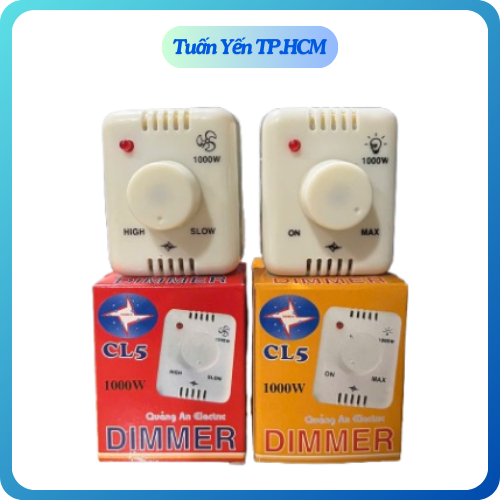 Dimmer Đèn, Quạt EVN Lắp Nổi 1000W HÀNG CHÍNH HÃNG CHẤT LƯỢNG CAO