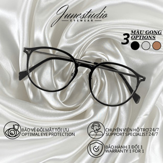  Kính cận dáng tròn bầu 0 đến 4 độ nam nữ chống ánh sáng xanh bảo vệ mắt hàn quốc mã K886 - June 