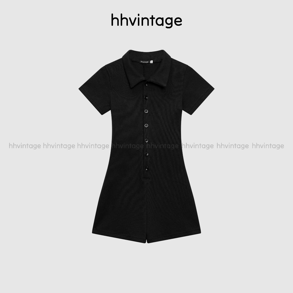 Jump polo nữ tay ngắn HHVINTAGE kiểu dáng short thun co giãn J03