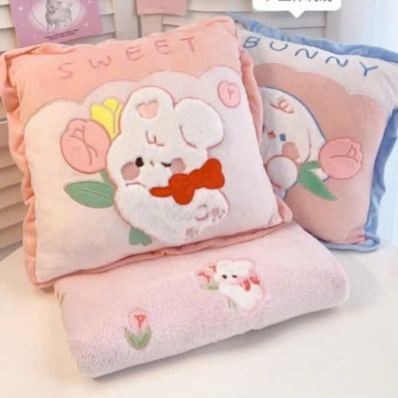 Bộ chăn gối văn phòng chăn lớn 1m6*2m Nhà Xinh Shop