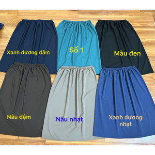 (Từ 55 kg đến 65 kg) Chân váy lụa siêu mát, mềm mại cho người già, người bệnh, phụ nữ đi sinh, váy lót, váy mặc ở nhà