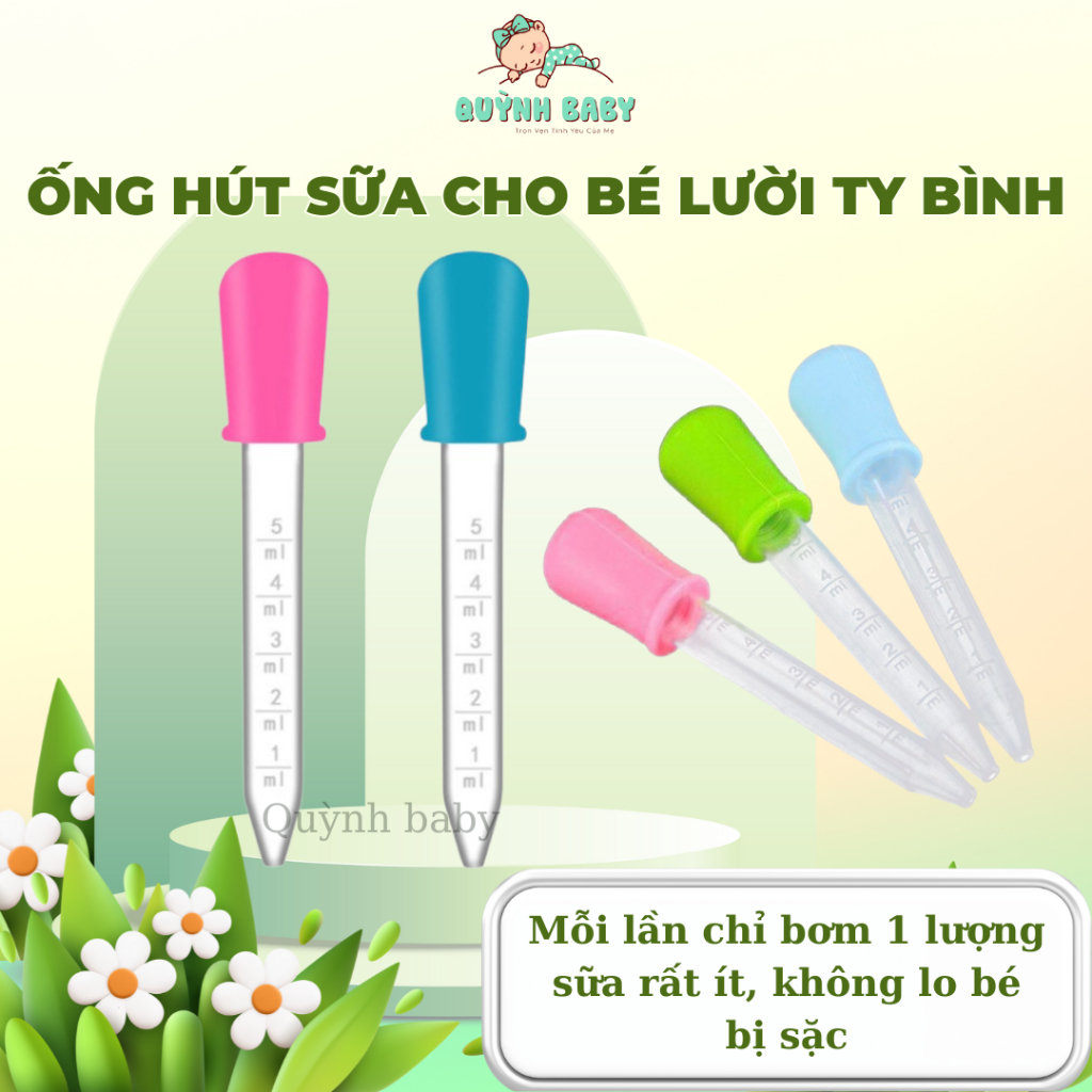 Combo3 Ống bón hút sữa cho bé lười ty bình