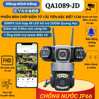  CAMERA YOOSEE Wifi Ngoài Trời 4 MẮT 3 MÀN HÌNH RIÊNG BIỆT 20MPX NGOÀI TRỜI CHỐNG NƯỚC XOAY - Ban Đêm Có Màu 