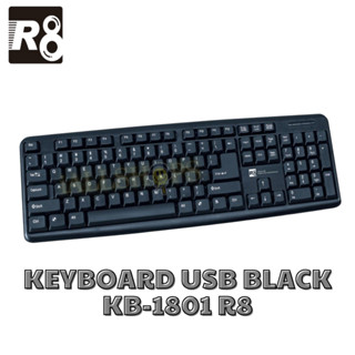 Bàn Phím Có Dây (USB 2.0) R8 KB 1801 Màu Đen - Giá Rẻ, Phù Hợp Văn Phòng Và Gia Đình - HÀNG CHÍNH HÃNG
