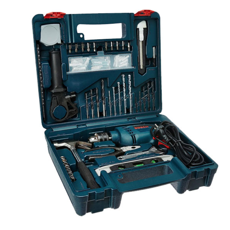 Máy khoan 13mm 600W Bosch GSB 600 (Vali 100 món)