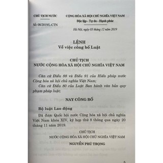 Sách- Bộ luật lao động (Hiện hành)