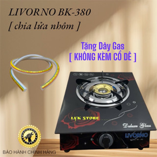Bếp gas đơn kính chén nhôm Livorno_BK380N [ TẶNG DÂY GAS ]
