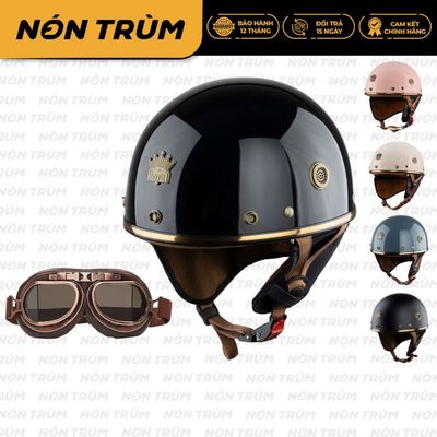 Mũ bảo hiểm nửa đầu Royal M379 có đệm cổ kèm kính phi công đi xe máy