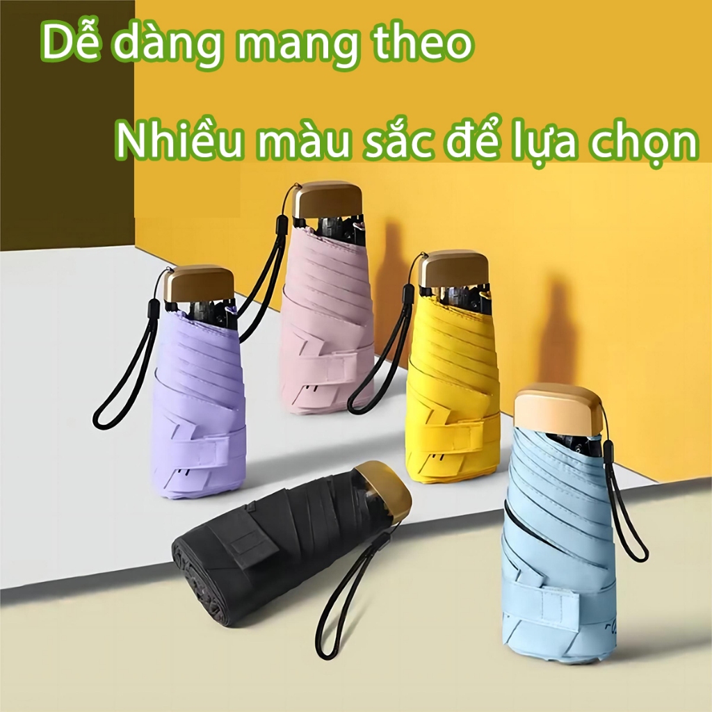 Ô Mini Pocket Chống Tia UV Gấp Gọn Chống Mưa Di Động
