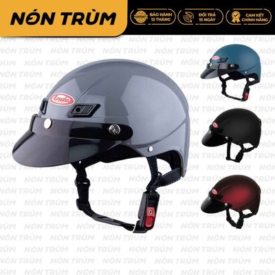 Mũ bảo hiểm nửa đầu Andes 109 lưỡi trai màu đen đi xe máy  bảo hành 12 tháng tại Nón Trùm