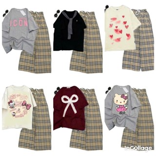 [ Rẻ Vô Địch ] Tổng Hợp Các Sét Bộ Quần Kẻ Caro Vàng BBR + Mix Kèm Áo Phông Form Rộng Tay Lỡ Unisex