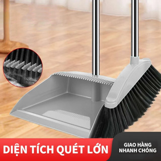 Bộ chổi quét nhà thông minh kèm hót rác tiện lợi, chổi 2 trong 1 đa năng, chất liệu cao cấp cứng cáp