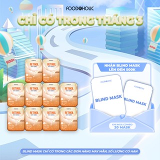  Combo 10 Mặt Nạ Retinol Hỗ Trợ Giảm Mụn Tái Tạo Da Foodaholic 23ml miếng 