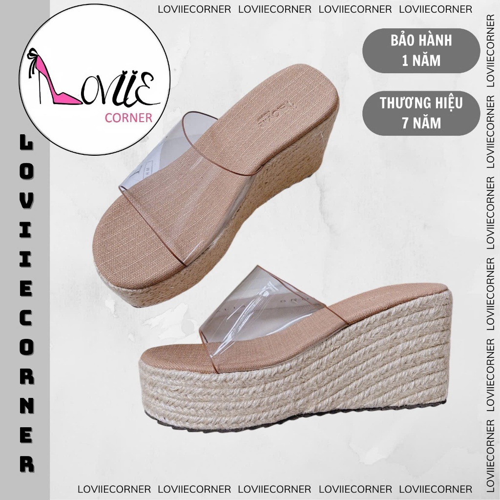 LOVIIECORNER - FORM BÉ - DÉP XUỒNG CỐI NỮ ĐI BIỂN -  DÉP XUỒNG CAO ĐẾ BẰNG 8CM - D240201 - HDG2602