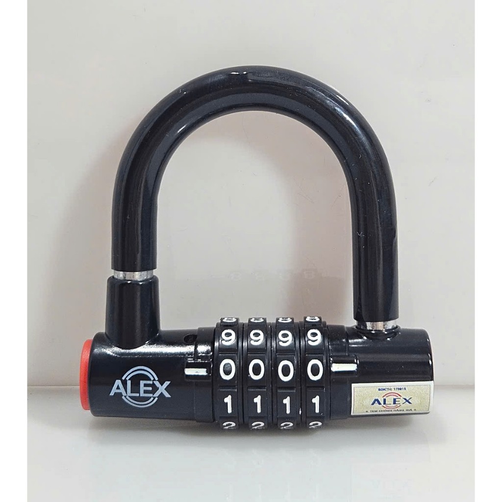 Ổ khóa cửa 4 số Alex lớn đỏ / đen