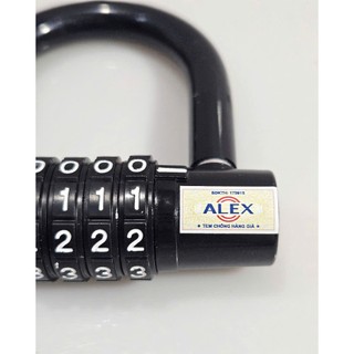 Ổ khóa cửa 4 số Alex lớn đỏ / đen