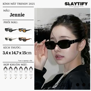 Kính mát GM JENNIE phong cách retro kính râm gọng vuông cao cấp SLAYTIFY
