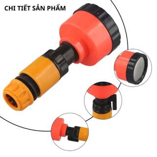  Đầu Vòi Xịt Nước Tăng Áp Đa Năng Tưới Cây Rửa Xe Dạng Vòi Sen Phun Sương Kèm Khớp Nối Nhanh 