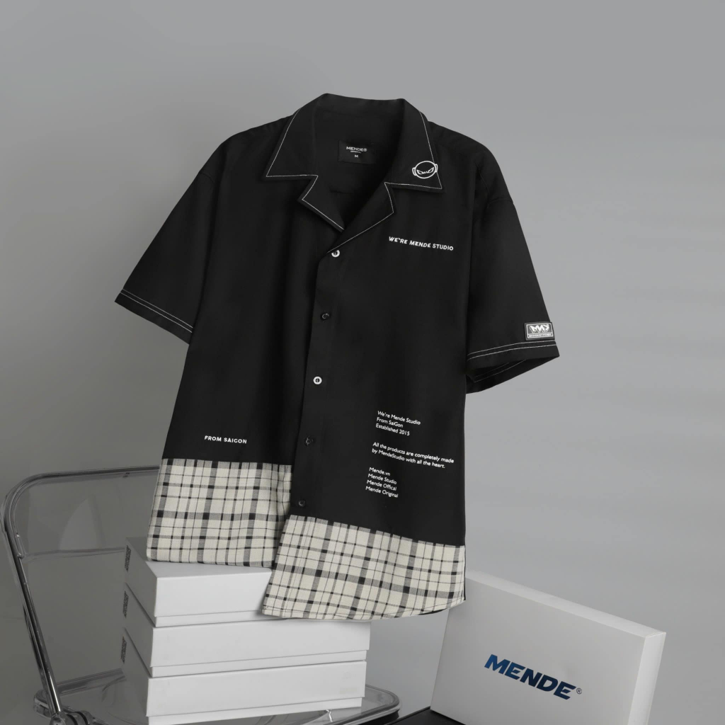 Sơ mi Unisex Nam Nữ NSN Store " Haft Caro " - 4 Size - Vải Lụa Cao Cấp Không Nhăn Mềm Mịn Mát