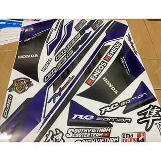 Tem blade 110 xám xanh GP đen RC