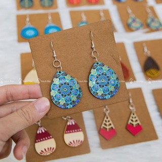 Sỉ bông tai gỗ (100 đôi mix đa dạng mẫu)