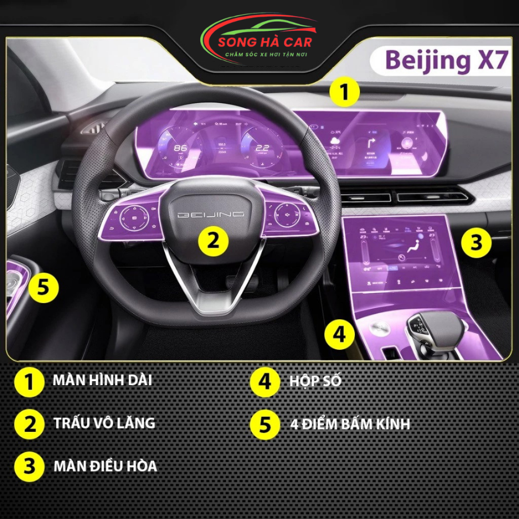 Bejing X7 Dán PPF bảo vệ nội thất, chống xước và luôn bóng đẹp