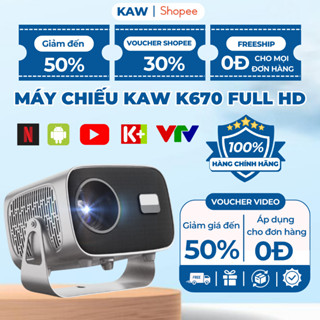 Máy Chiếu Mini KAW K670 FullHD Cao Cấp, Đa Dạng Kết Nối, Độ Với Sáng Cao,Thiết Kế Nhỏ Gọn-BH12 THÁNG