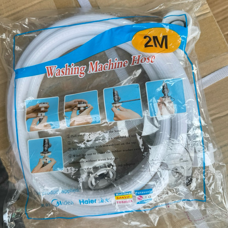 Dây cấp nước máy giặt 1,5m - 3m
