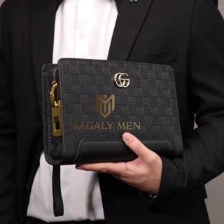 Ví Cầm Tay Khóa Vân Tay Nam Da Dò Cao Cấp, Sang Trọng, Lịch Sự, Đẳng Cấp QCC11