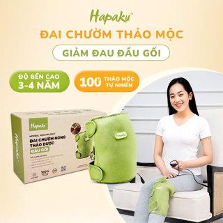 Đai Chườm Nóng Thảo Dược HAPAKU, Giúp Giảm Đau Đầu Gối, Giảm Đau Khớp Gối, Lưu Thông Khí Huyết, Máy Massage Đầu Gối