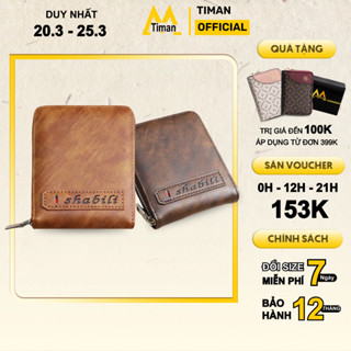 Ví nam nữ mini dài cầm tay dáng đứng chất liệu da cao cấp hàng hiệu bảo hành 1 năm DN17 TIMAN